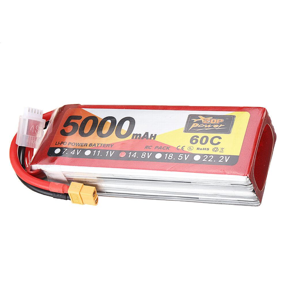 ZOP Power 14.8V 5000mAh 60C 4S Lipo Battery XT60 Plug for RC Racing Drone - Trendha