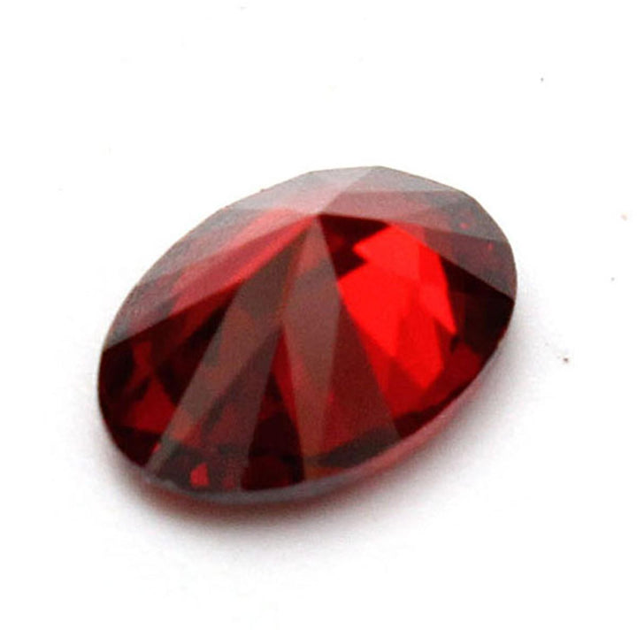 7x5mm Oval Red Loose Gemstone Ring Necklace DIY Accessories - Trendha