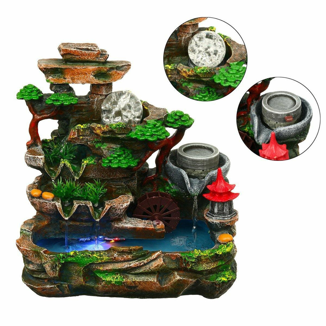 Calming Fountain Water Feature Ornament Home Decor Relaxing Soothing Indoor - Trendha