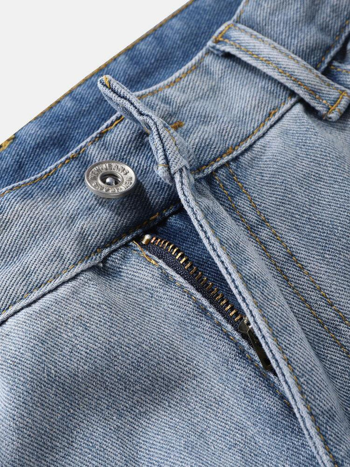 Mens Denim Gradient Pockets Loose Comfy Casual Shorts - Trendha