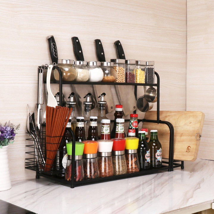 2/3 Layer Kitchen Storage Stand Holders & Racks Kitchen Shelf Holder Tool Flavoring Spice Rack - Trendha