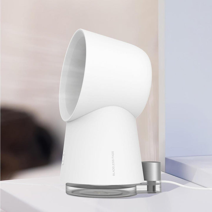 3 in 1 Mini Cooling Fan Bladeless Desktop Fan Mist Humidifier w/ LED Light - Trendha