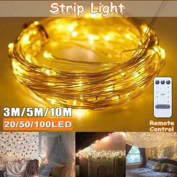 2/5/10M 100LED USB Battery Powered Fairy String Light With Remote Control Xmas Party - Trendha