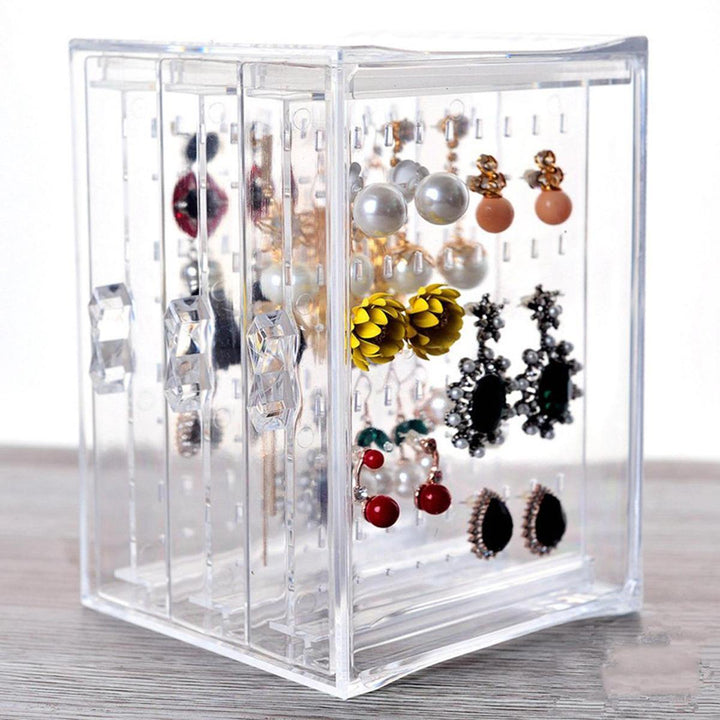 Acrylic Earring Ear Studs Storage Box Jewelry Display Stand Necklace Holder Rack Organizer - Trendha