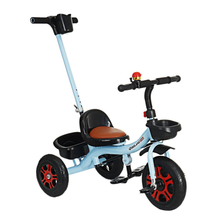 3 Wheel Foldable Pedal Toddler Adjustable Trike with Removable Adjustable Pushrod Handle Kids Children Tricycle for Aged 1/6 Gifts - Trendha