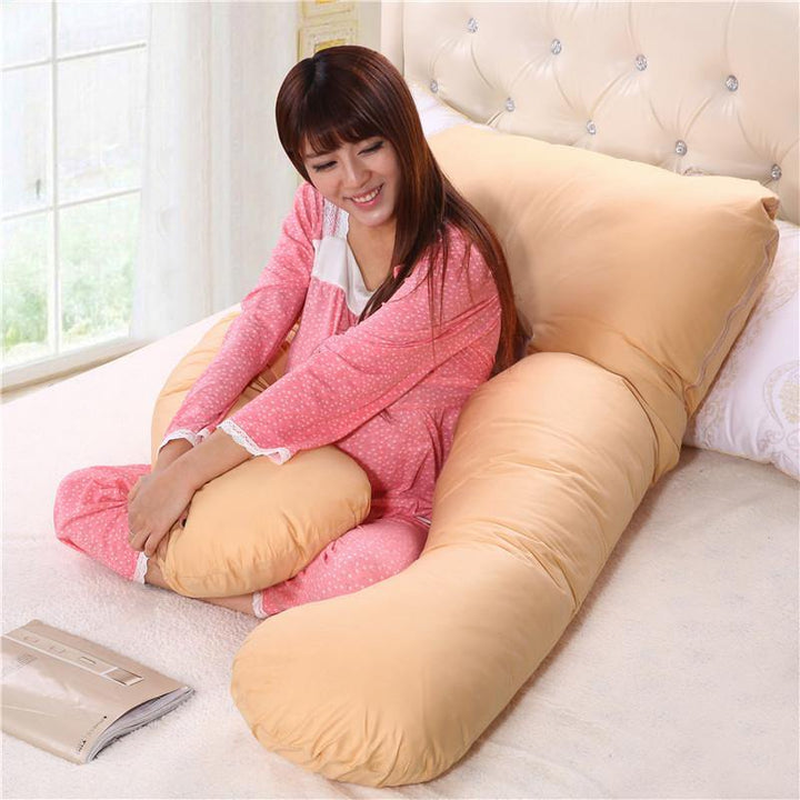 Honana WX-8396 Comfortable Pregnancy U Tyle Body Pillow Cushion For Women Best For Side Sleepers Removable - Trendha