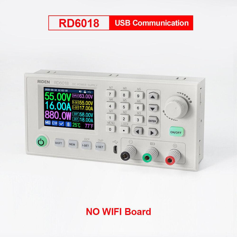 RIDEN® RD6018 RD6018W USB WiFi DC to DC Voltage Step Down Power Supply Module Buck Converter Voltmeter Multimeter 60V 18A 1080W - Trendha