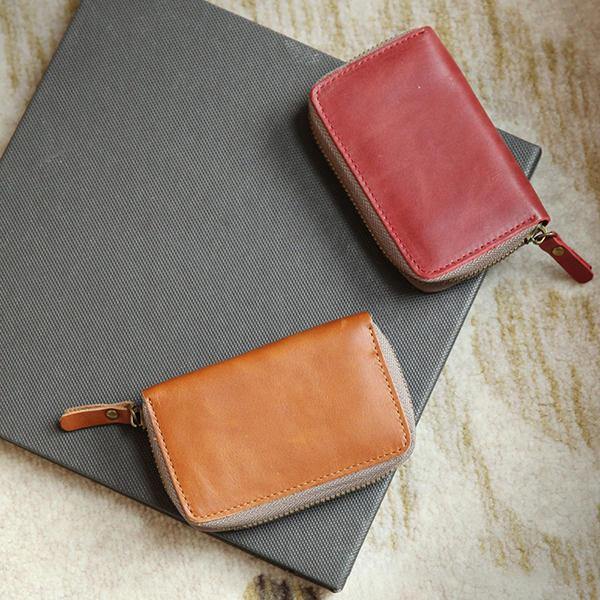 Men Genuine Leather Original Vintage Card Holder - Trendha