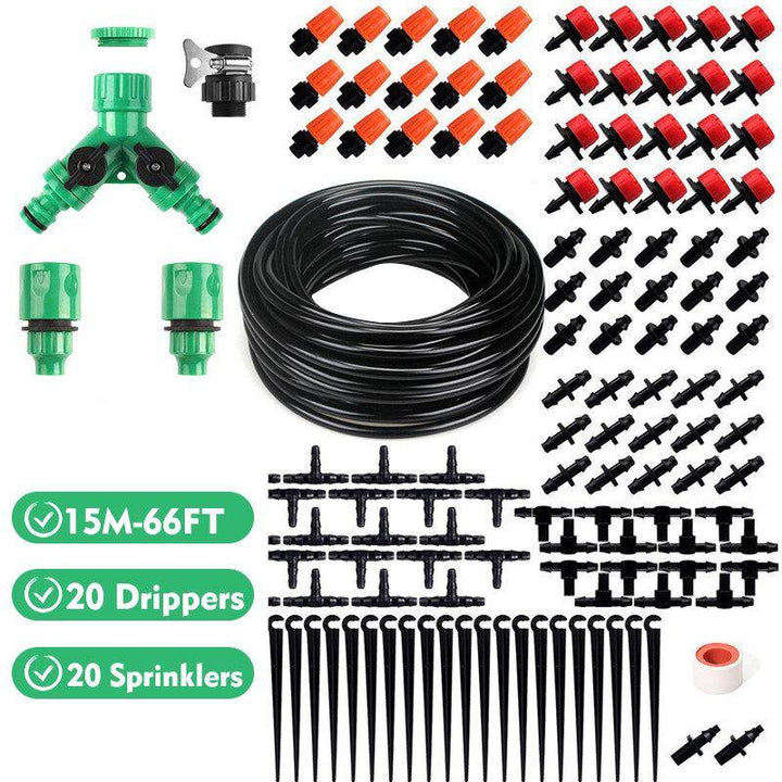 10/20/25m Micro Water Drip Irrigation System Kit Auto Watering Plant Home Garden - Trendha