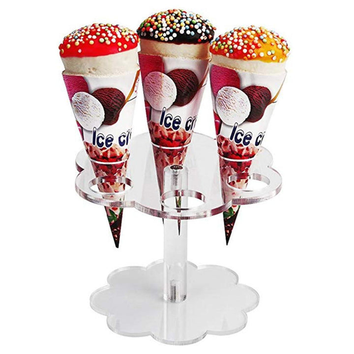 Clear Acrylic Ice Cream Cone Storage Rack Shop Counter Display Holder Stand Decorations - Trendha