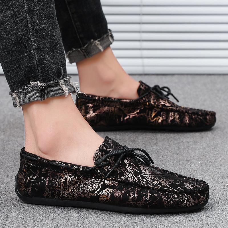 Men’s Printed PU Casual Shoes
