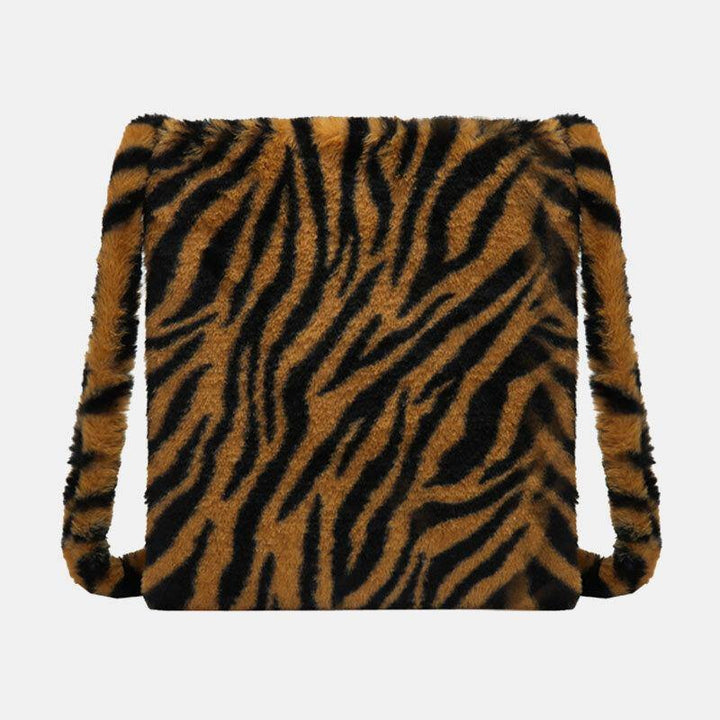 Women Felt Large Capacity Soft Cute Floral Animal Leopard Pattern Shoulder Bag Handbag Crossbody Bag - Trendha