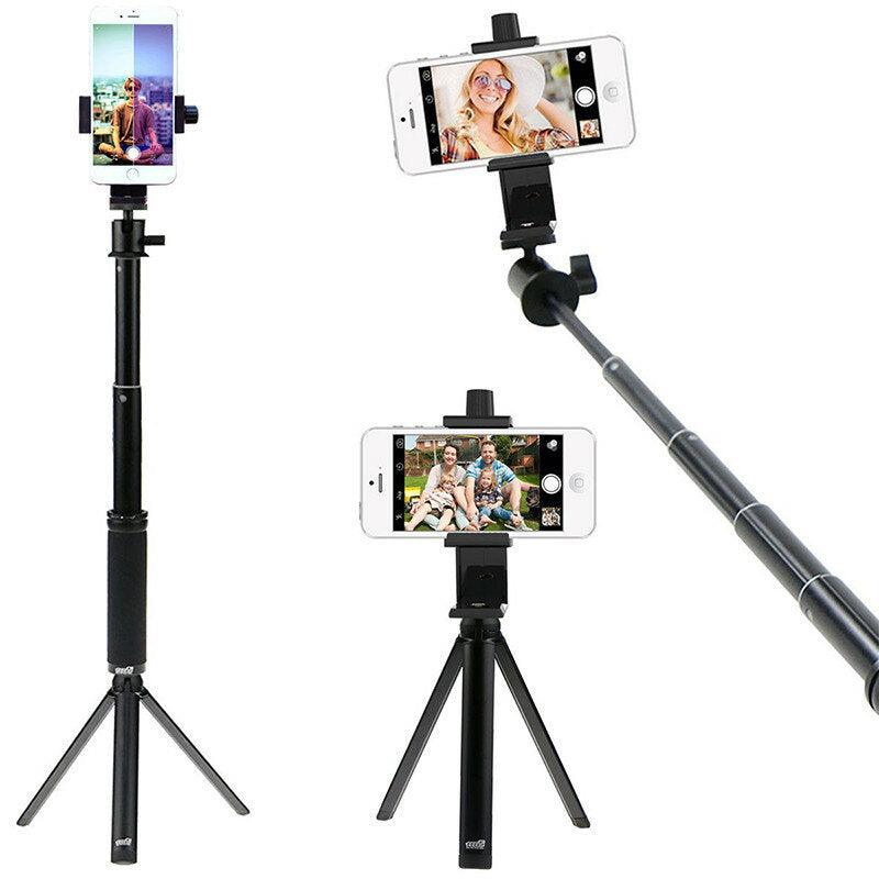 Universal 360 Degree Rotating Cell Phone Holder Clip with 1/4 inch Screw Holes Fit Tripod Monopod Selfie Youtube Live Streaming Stick for Mobile Phone 4-6.8 inch - Trendha