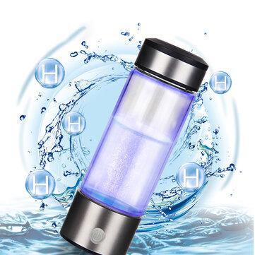 400ml Water Filter Bottle Hydrogen Generator Water Cup Reusable Smart 3 Minutes Electrolys Water Purification Ionizer - Trendha