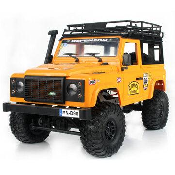 MN90 1/12 2.4G 4WD RC Car w/ Front LED Light 2 Body Shell Roof Rack Crawler Off-Road Truck RTR Toy - Trendha