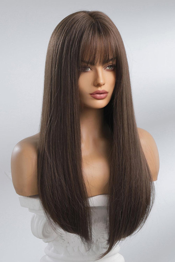 Full Machine Long Straight Synthetic Wigs 26'' - Trendha