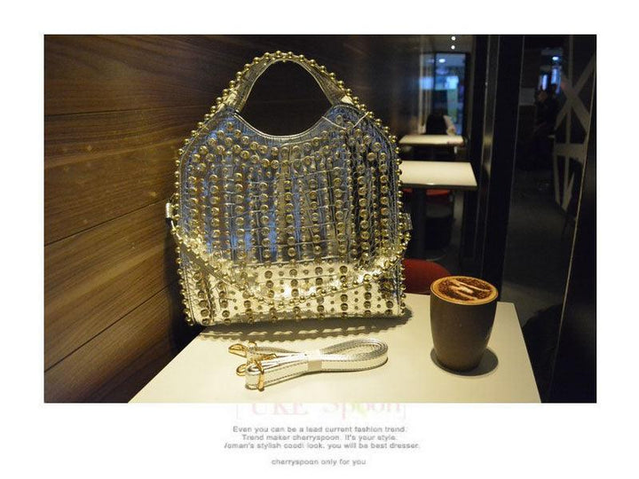 Hand-held Messenger Bag Fashion Diamond Studded Rhinestones - Trendha