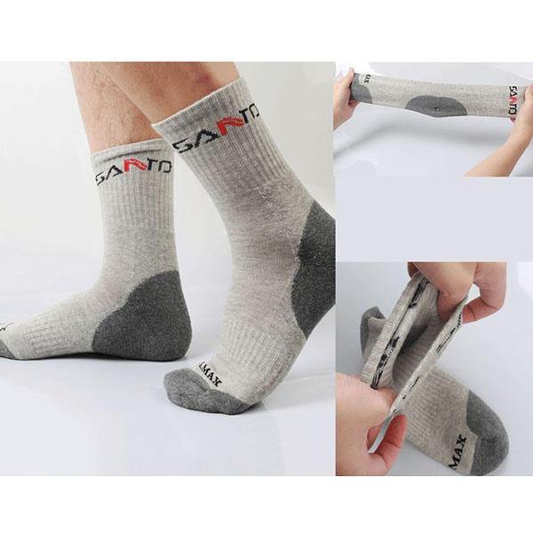 Men Breathable Sport Running Socks Casual Soft Middle Tube Solid Color Socks - Trendha