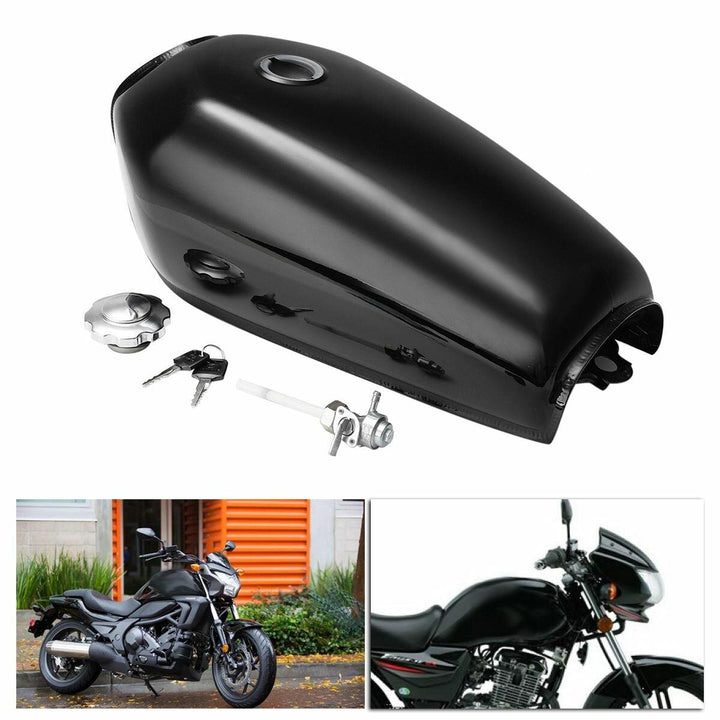 9L Fuel Gas Tank With Cap Switch Key Retro Motorcycle Vintage Racer For Honda CG125 AA001 - Trendha