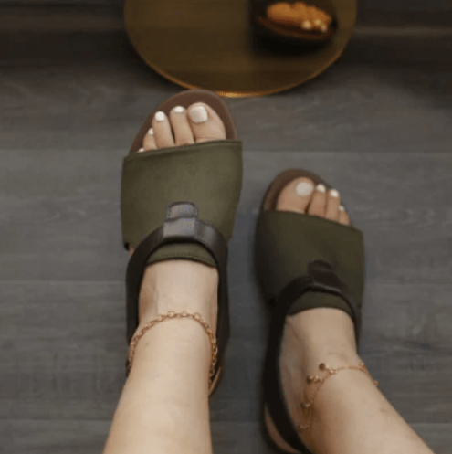 Summer Flat Round Toe Casual Buckle Female Sandals - Trendha