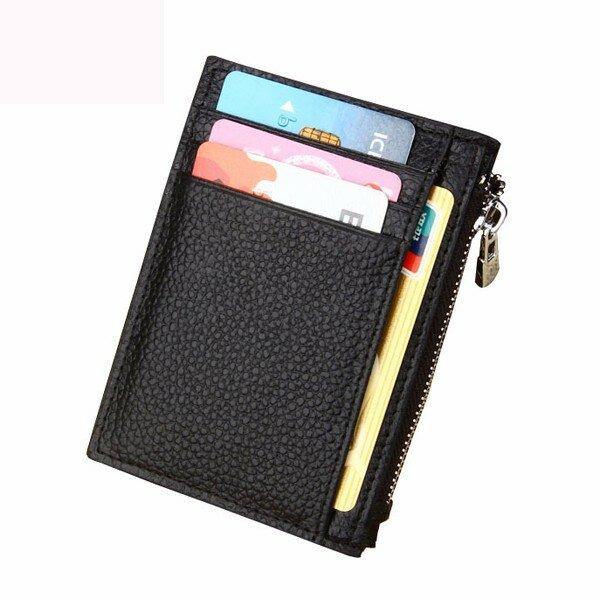 RFID Antimagnetic Woman Man Card Eight Card Holders Cow Leather Purse Wallet - Trendha