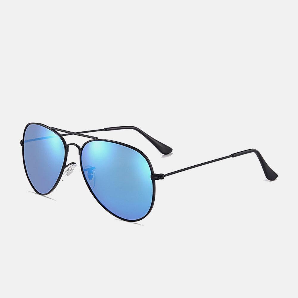 Unisex Alloy Full Frame Double Bridge Toad Glasses Polarized UV 400 All-match Retro Sunglasses - Trendha