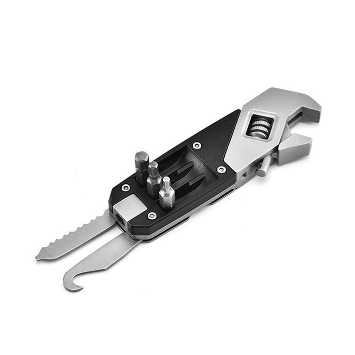 Stainless Steel Adjustable Wrench Folding Allen Wrench Multi-Function Wrench With Screwdriver - Trendha