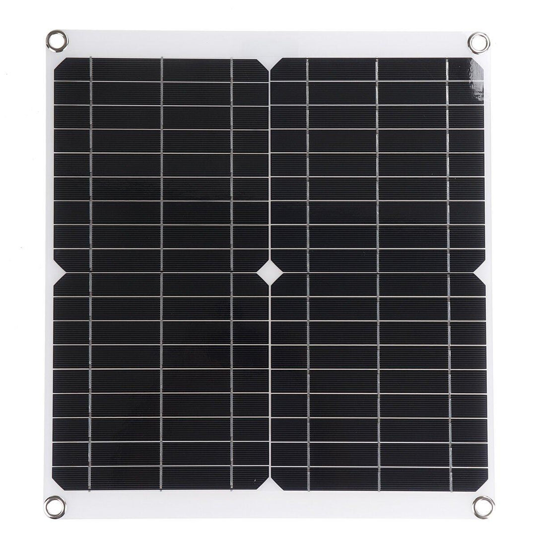 18V 50W PV Solar Panel Charger Kit Monocrystalline Solar Panels with 10 In 1 Adapter Cable - Trendha
