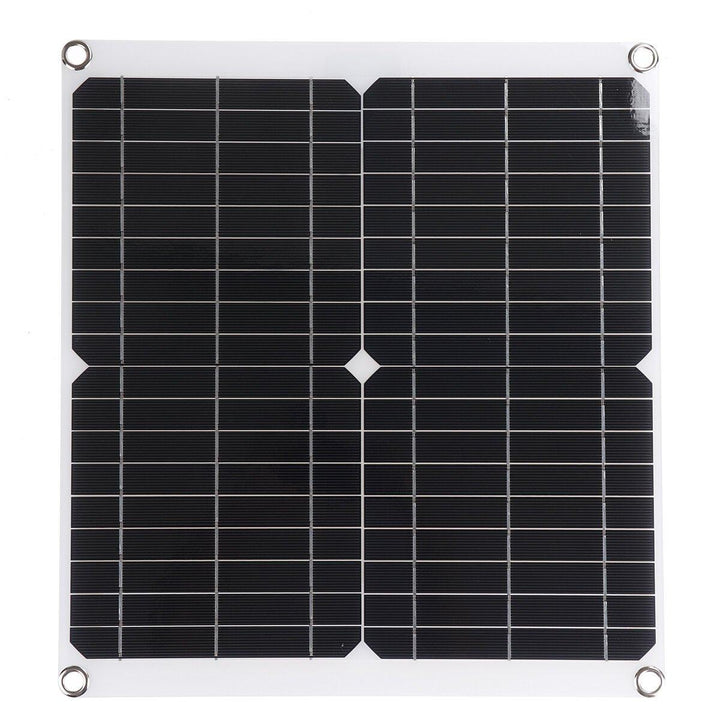 18V 50W PV Solar Panel Charger Kit Monocrystalline Solar Panels with 10 In 1 Adapter Cable - Trendha