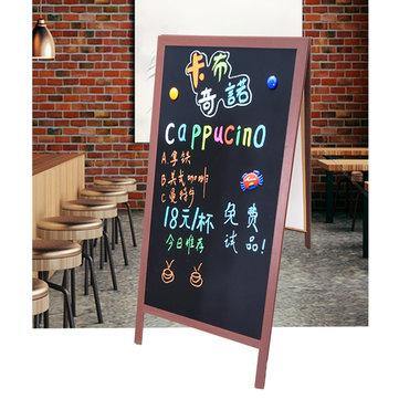 Double Sided Chalkboard Cafe Club Tea Shop Restaurant Menu Board Home Office School Writing Tablet 50x90cm - Trendha