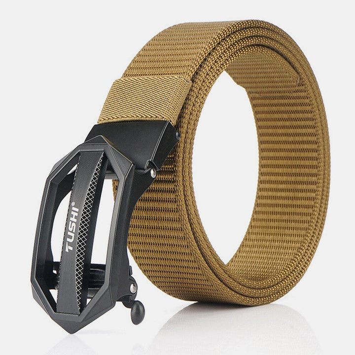 Men Nylon 120cm Automatic Smooth Buckle Wear-Resistant Breathable Outdoor Casual Business Belts - Trendha