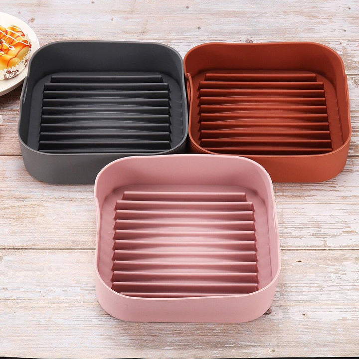 Multifunctional Silicone Baking Tray High Temperature Resistant Non-stick Bread Fried Baking Pan with Handles - Trendha