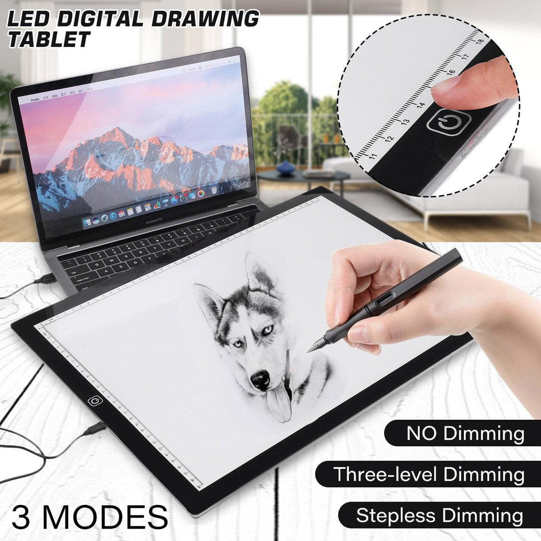 LED Tracing Light Box Board Art Tattoo A3 Drawing Pad Table Stencil Display - Trendha