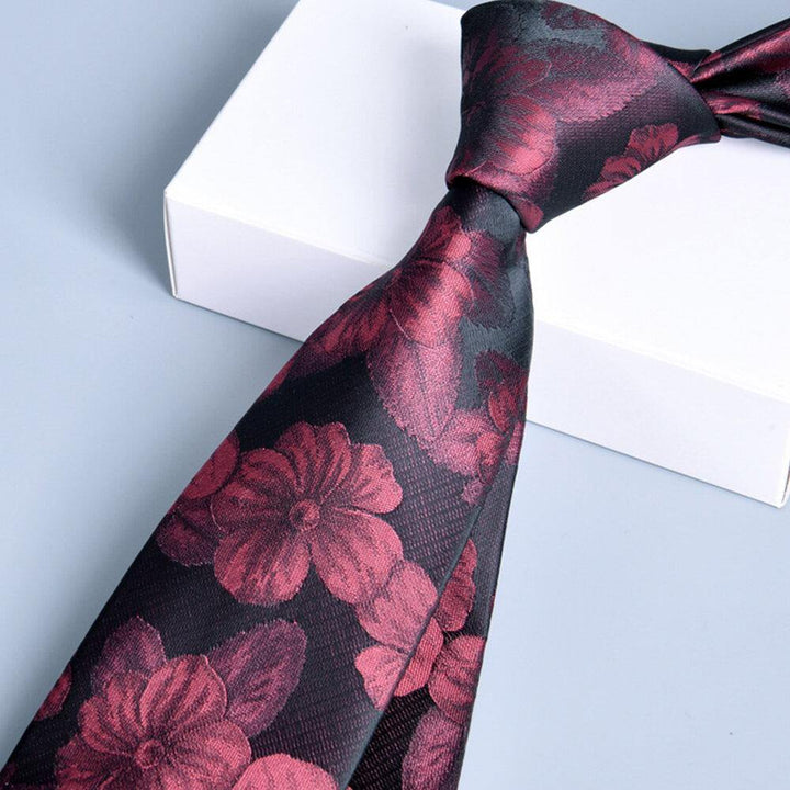 Men Business Formal Retro Wedding Groom Suit Jacquard Print Tie - Trendha
