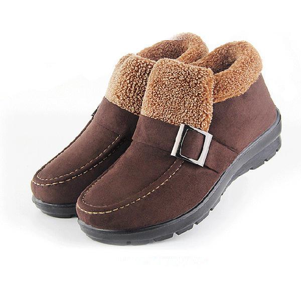 Ankle Boots Women Winter Fur Lining Keep Warm Snow Boots - Trendha