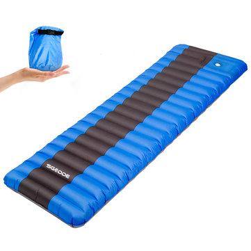 Elastic Sponge Outdoor Camping Inflatable Sleeping Pad Ultralight Air Mat Mattresses Hiking Inflatable Cushion - Trendha