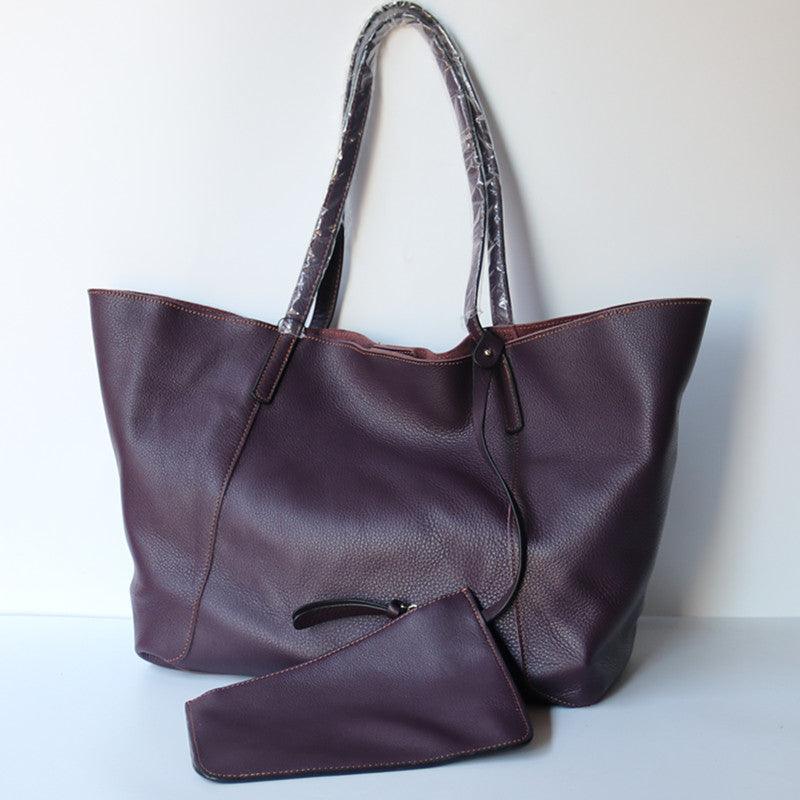 Simple Casual Fashion Trendy Top Layer Cowhide Soft Leather - Trendha