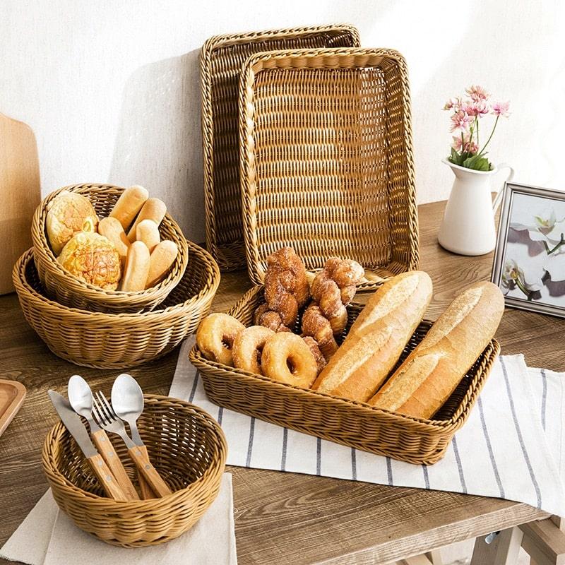 Hand-Woven Rattan Storage Basket