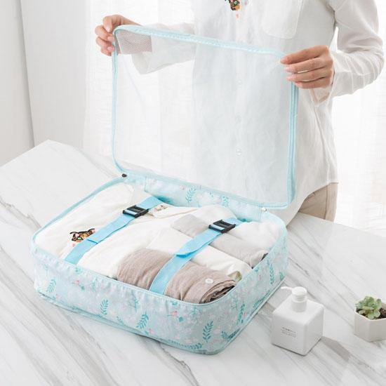 6Pcs Spring Travel Storage Bags Set Portable Tidy Suitcase Organizer Clothes Packing - Trendha