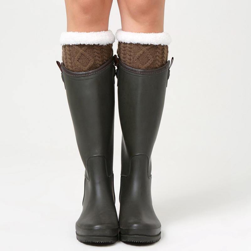 Unisex Winter Plus Velvet Knee Ankle Calf Warmer Pads Socks - Trendha