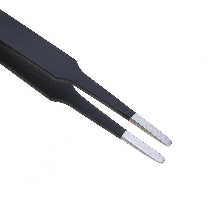 9 Pcs ESD Tweezer Anti-static Stainless Steel Precisiion Tweezers for Electronics Nail Beauty - Trendha