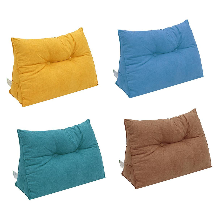 Chair Cushion Triangular Bedside Big Pillow Large Backrest Soft Bed 80*50*22cm - Trendha