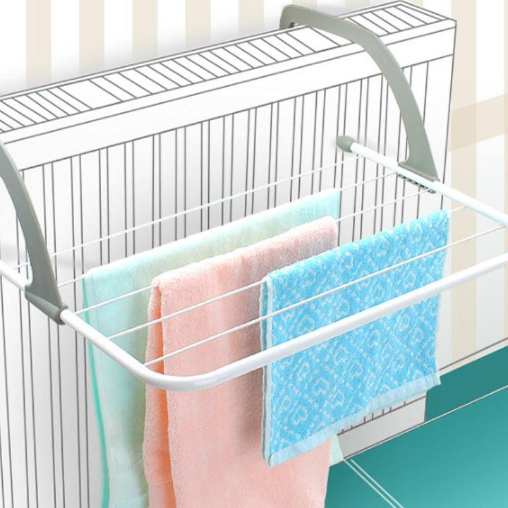 Folding Drying Rack Outdoor Portable Cloth Hanger Balcony Laundry Dryer Airer - Trendha