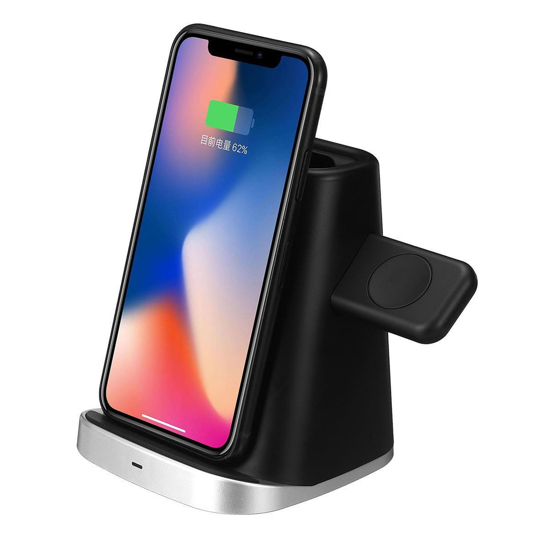 3 In 1 10W Wireless Charger Phone Holder Earphone Charger Watch Charger For iPhone Samsung Huawei Xiaomi - Trendha