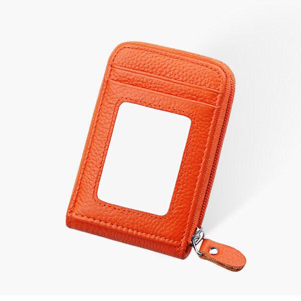 Men Women Leather Capacity Card Holder Portable Coin Bag - Trendha