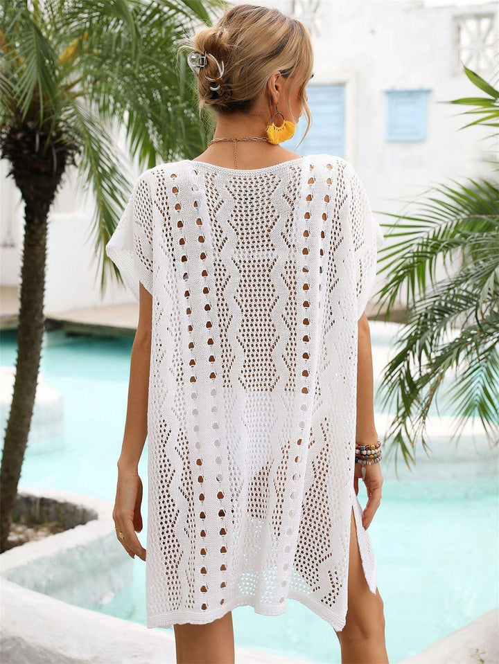 Beach Cover-up Hollow Knitted Vacation Seaside Knitwear - Trendha