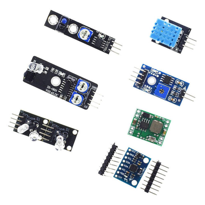 Geekcreit 45 In 1 Sensor Module Board Starter Kits Upgrade Version For Arduino UNO R3 MEGA2560 Plastic Bag Package - Trendha