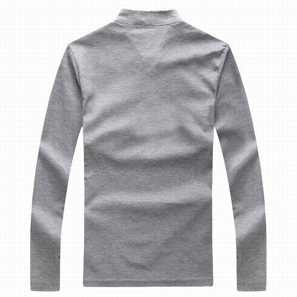 6 Colors Mens Sports Solid Color Long Sleeved Golf Shirt Casual Stand Collar Tops - Trendha