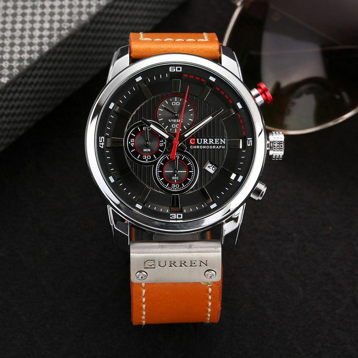 CURREN 8291 Casual Style Multi Function Quartz Watch Date Display Men Wrist Watch - Trendha