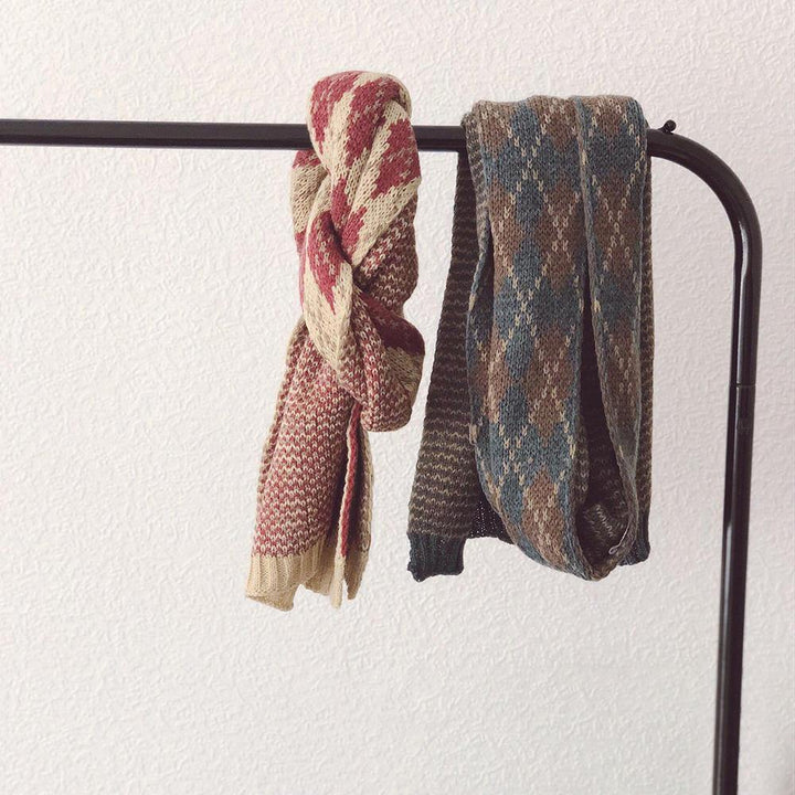 Vintage Style Woolen Scarf Warm Knitted Scarf - Trendha